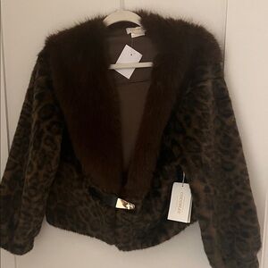 Chic Chocolate Leopard Faux Fur Jacket
